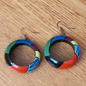 Funky pop 80s earrings light weight